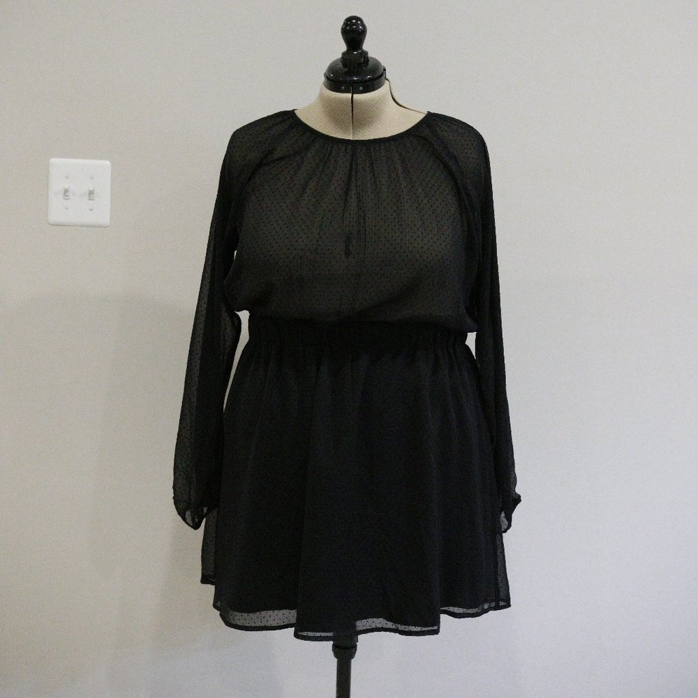 NWT Sheer Top Polka Dot Dress